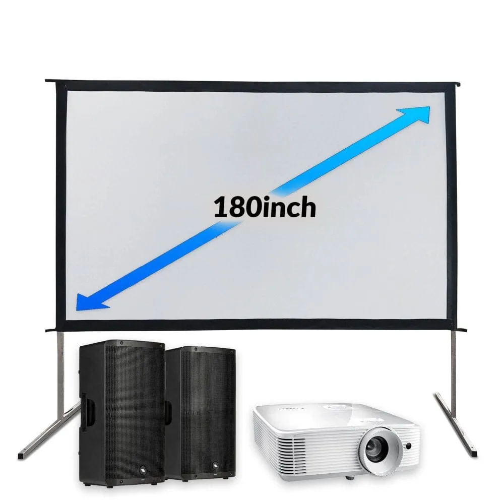 180" Fast Fold Cinema PRO Package — Outdoor Cinema Pro